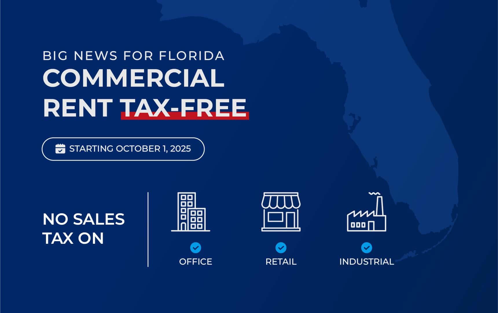 Tax free commercial leasing effective 1st October 2025